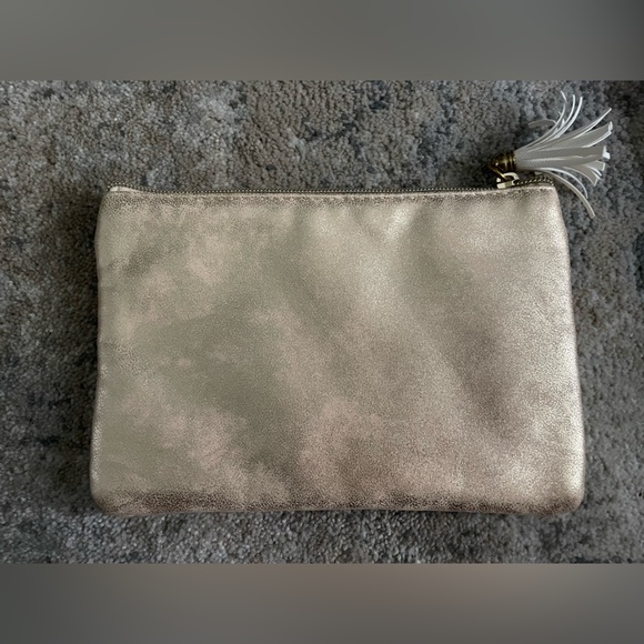 Pouch Makeup Jewelry Toiletries Light Gold Gradient - Picture 2 of 4